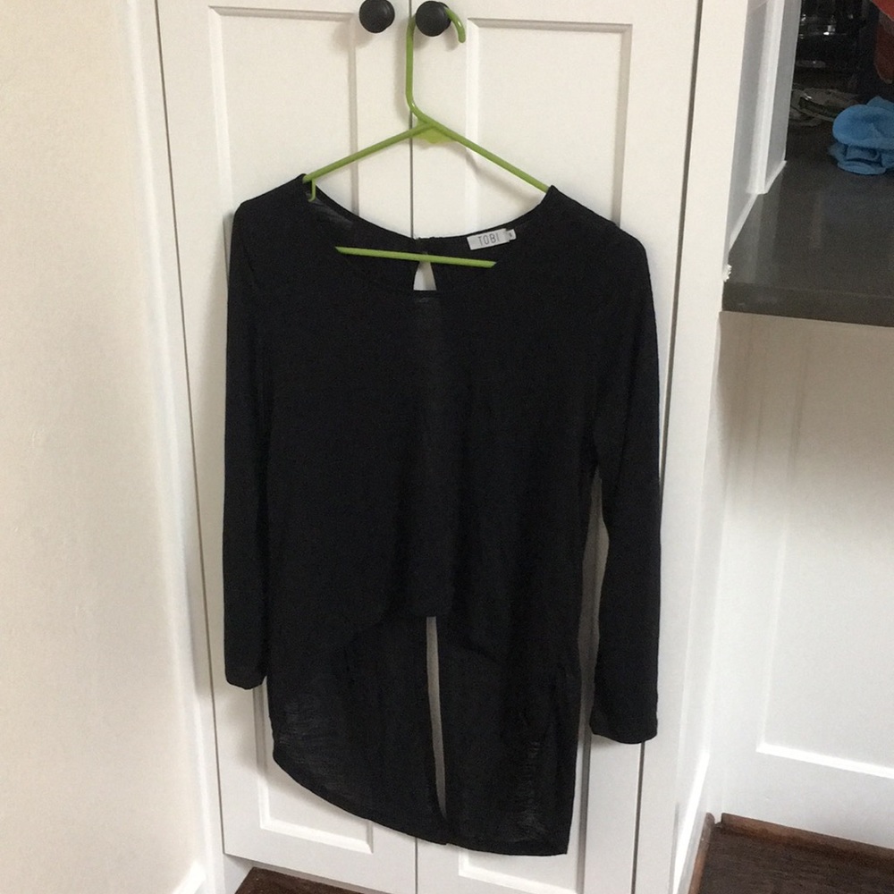 Black sweater- open back